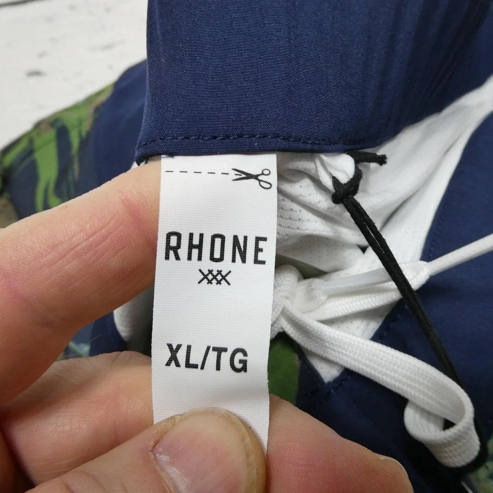 Rhone Shorts Mens‎ XL Blue Tropical Floral Swim Trunks Lined 6 Inseam Quick Dry